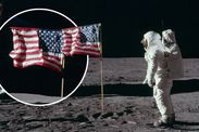 Moon landing conspiracies Apollo 11 flag flying Moon why American flag flap NASA