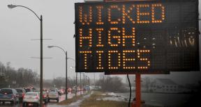 Boston flooding sign