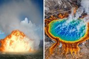 Yellowstone volcano eruption magma flow earthquake swarm warning sign USGS