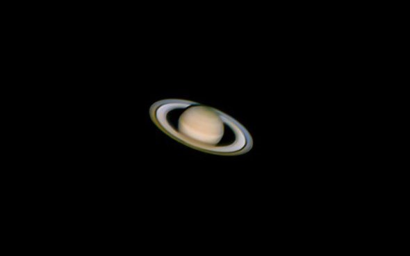 Saturn through telescope