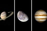 Astronomy news see Moon Jupiter Saturn at night skies astronomy