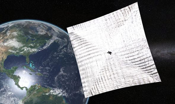 Lightsail: An artist impression of the space craft in orbit