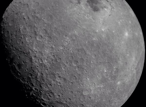 The moon, seen from Chandrayaan-2 on Aug. 21.