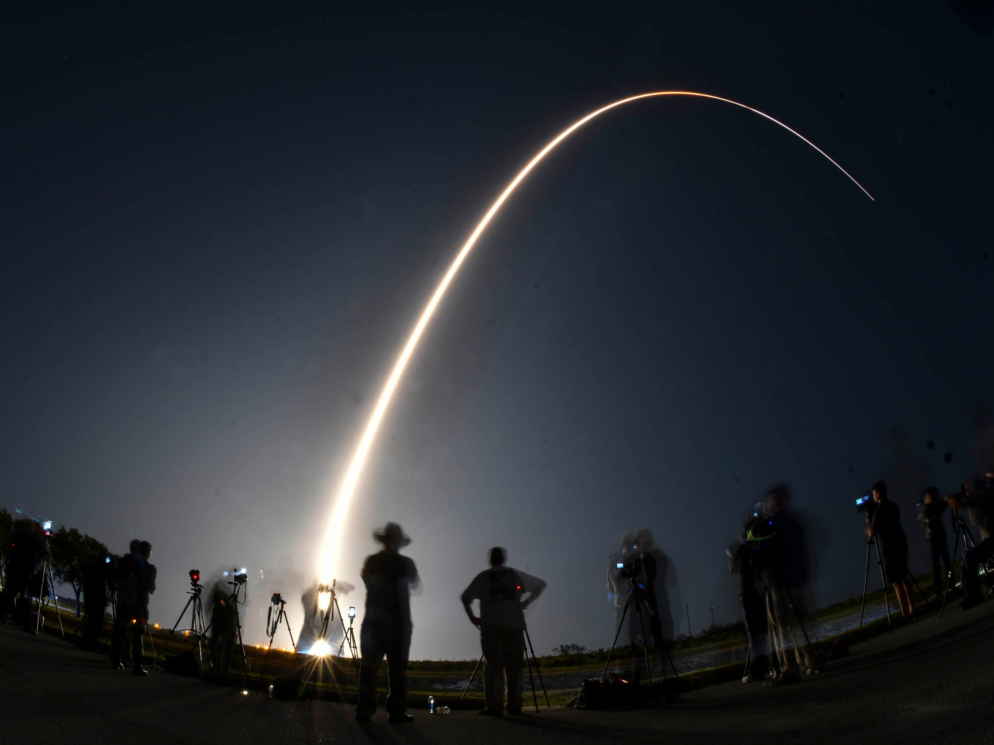 A United Launch Alliance Delta IV Medium rocket launches from Cape Canaveral Air Force Station March 15, 2019. The rocket is carrying a communications satellite for the US Military.