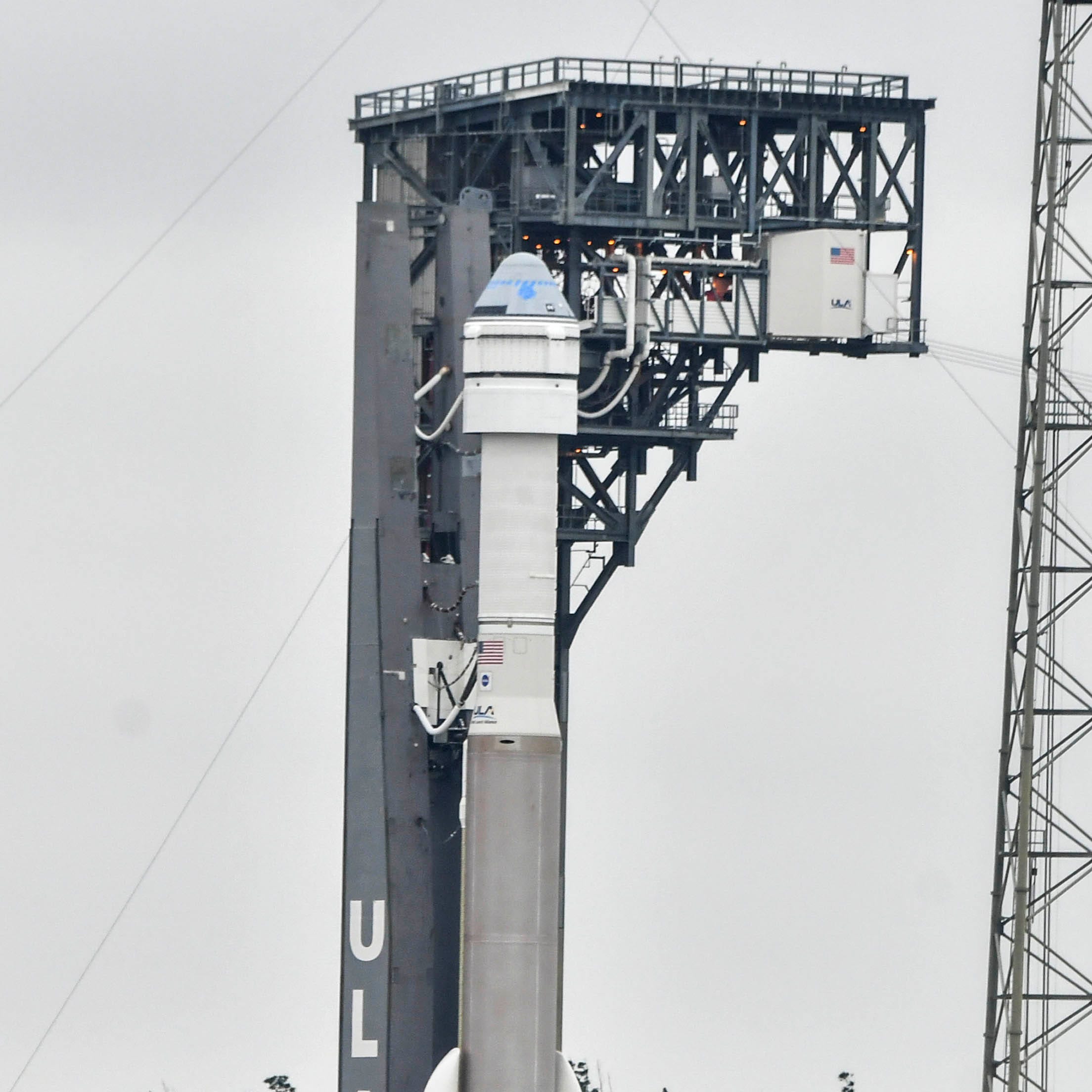 A United Launch Alliance Atlas V rocket rolls out to the pad at Cape Canaveral Air Force Station Wednesday morning, Dec. 18. 2019. Atop the rocket is Boeing's Starliner capsule, scheduled to lift off Friday morning on a test flight to the International Space Station. Mandatory Credit: Craig Bailey/FLORIDA TODAY via USA TODAY NETWORK