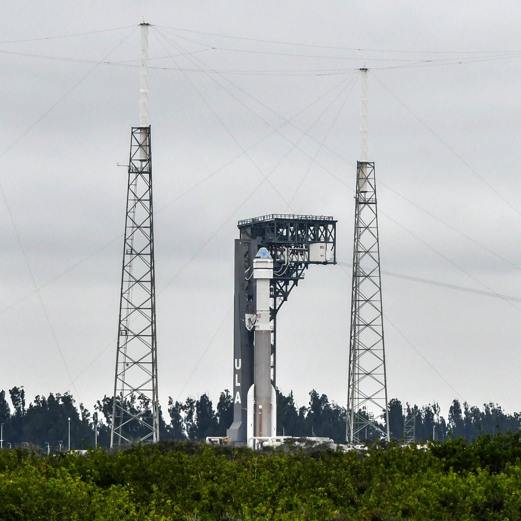 A United Launch Alliance Atlas V rocket rolls out to the pad at Cape Canaveral Air Force Station Wednesday morning, Dec. 18. 2019. Atop the rocket is Boeing's Starliner capsule, scheduled to lift off Friday morning on a test flight to the International Space Station. Mandatory Credit: Craig Bailey/FLORIDA TODAY via USA TODAY NETWORK