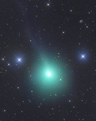 Astrophotographer Gerald Rhemann captured this view of the bright-green&nbsp;Comet 2018/Y1 Iwamoto, which&nbsp;swung by the sun in February 2019. See more beautiful images of the comet in this photo gallery.&nbsp;