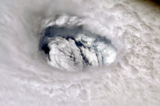 NASA astronaut Nick Hague of the Expedition 60 crew snapped this photo of the eye of Hurricane Dorian, a Category 4 storm, from the International Space Station on Sept. 2, 2019 as the storm stalled over the northern Bahamas. 