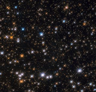 A striking view of the Wild Duck Cluster, Messier 11, taken by the Hubble Space Telescope.