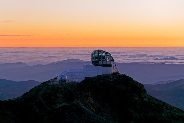 Construction on the Large Synoptic Survey Telescope in Cerro Pachón, Chile, in September.