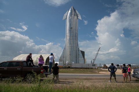 SpaceX CEO Elon Musk Gives Update On Starship Launch Vehicle At Texas Launch Facility