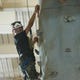 Gray Lucero,11, climbs the climbing wall set up at the Las Cruces Convention Center, during the Mesilla Valley Outdoor Expo, Saturday, January 14, 2017.