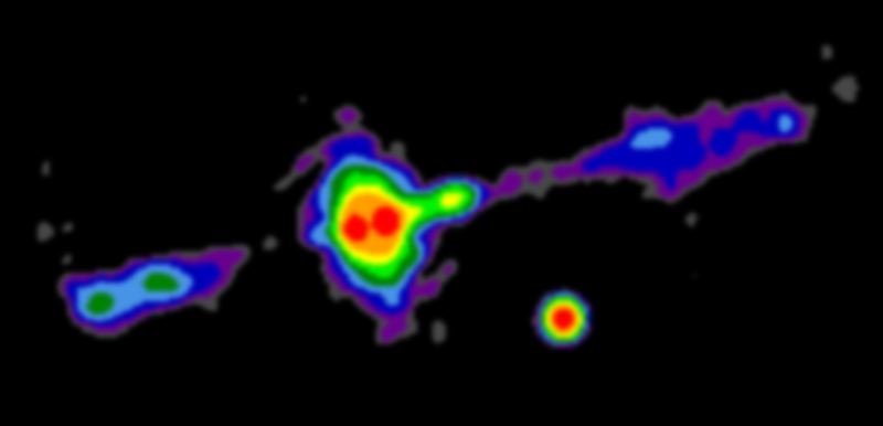 COURTESY PHOTO: NATIONAL RADIO ASTRONOMY OBSERVATORY - This radio telescope image of the center of a galaxy in the constellation Cygnus the Swan is among the images MHCC Planetarium Director Pat Hanrahan will share in an upcoming show. 