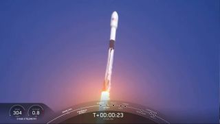 A SpaceX Falcon 9 rocket launches 60 new Starlink satellites on the Starlink-3 mission from Cape Canaveral Air Force Station in Florida on Jan. 29, 2020.