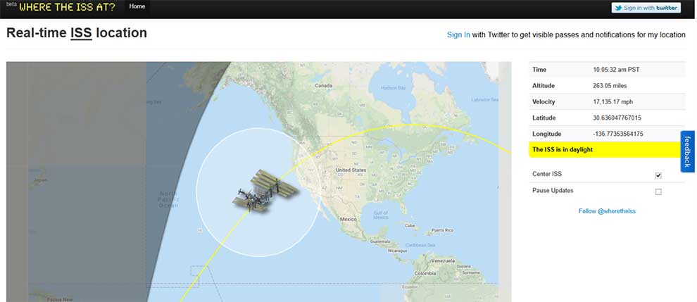 Discover the positon of the ISS with this API