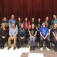 Students from John Glenn High School recently competed in the eighth annual Poetry Out Loud contest. Winner was sophomore Ryan House. Judges, front row, were Katie Swett, David Messino, Barb Hansen, with third place winner Alaina Williams, House and second place winner Alyssa Derry. Others, back row, include score tabulator Sue Messino, co-chair Teri Poulos, accuracy judges Doug Perry and Kim Van Wey, emcee and last year’s winner Kirsten Stinson, competitors Mattea McDonald, Clarice Hill, Jenna Harris, Megan Knicely and co-chair Mary Ann DeVolld.