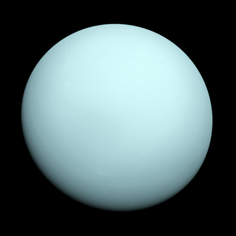 Featureless bluish ball on black background.