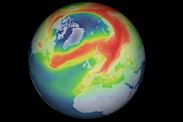 arctic warning news ozone layer hole european space agency satellite image