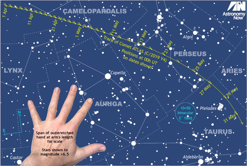 Get ready for bright Comet ATLAS (C/2019 Y4) in the northern spring sky! – Astronomy Now Online