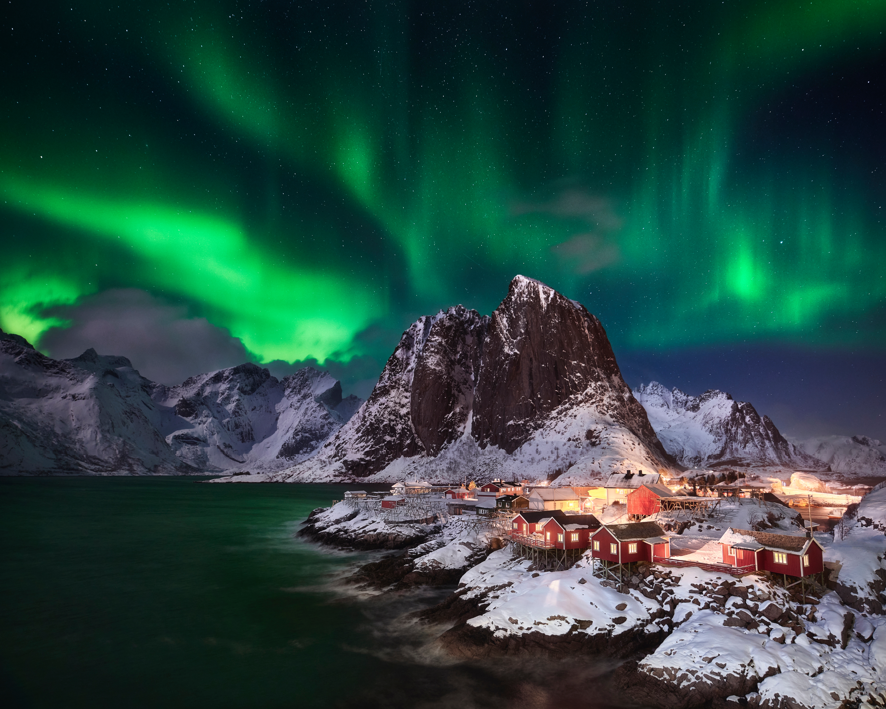 The people in this village will see the Northern Lights quite often