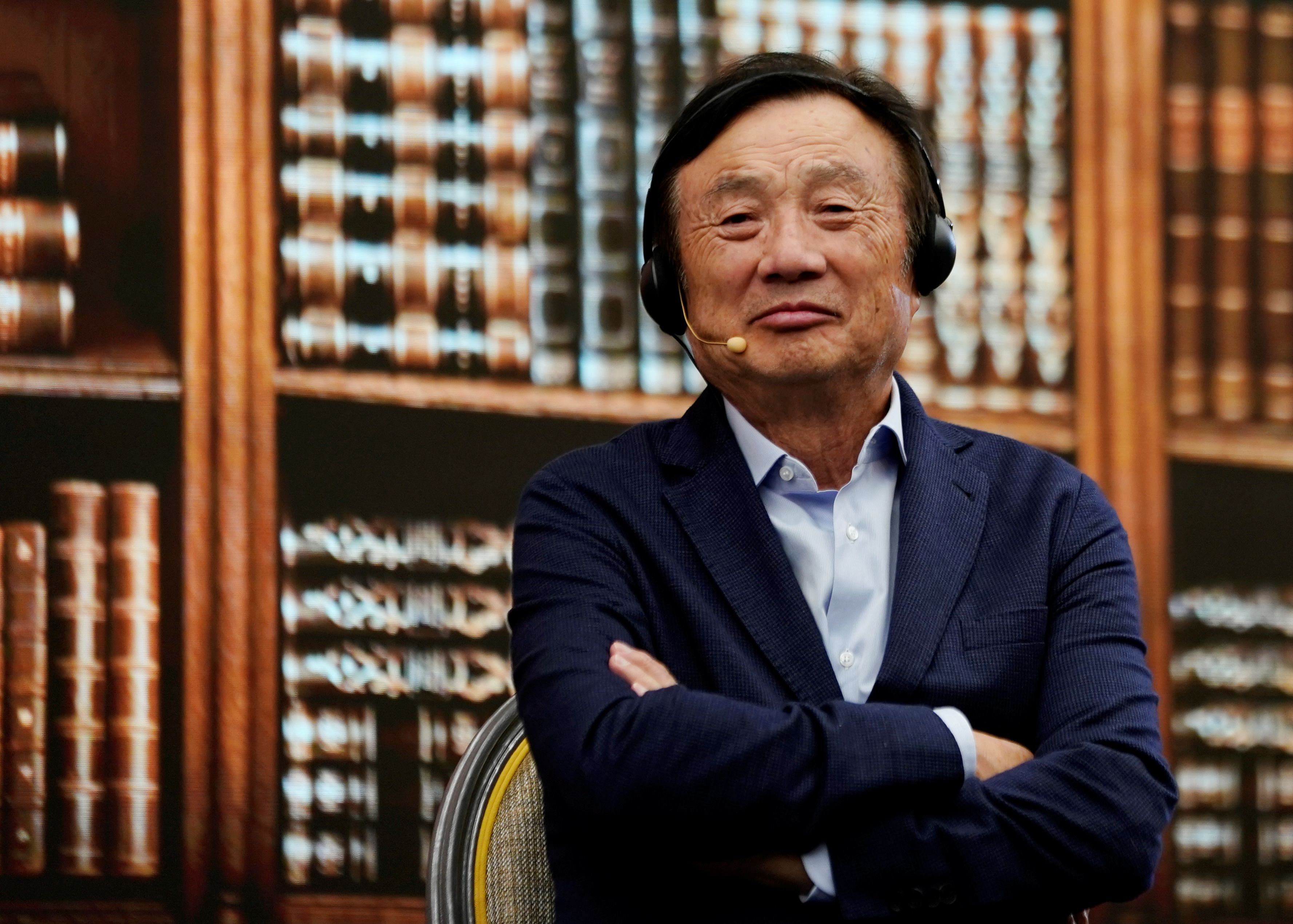 Huawei founder Ren Zhengfei attends a panel discussion at the company headquarters in Shenzhen, Guangdong province, China June 17, 2019. REUTERS/Aly Song