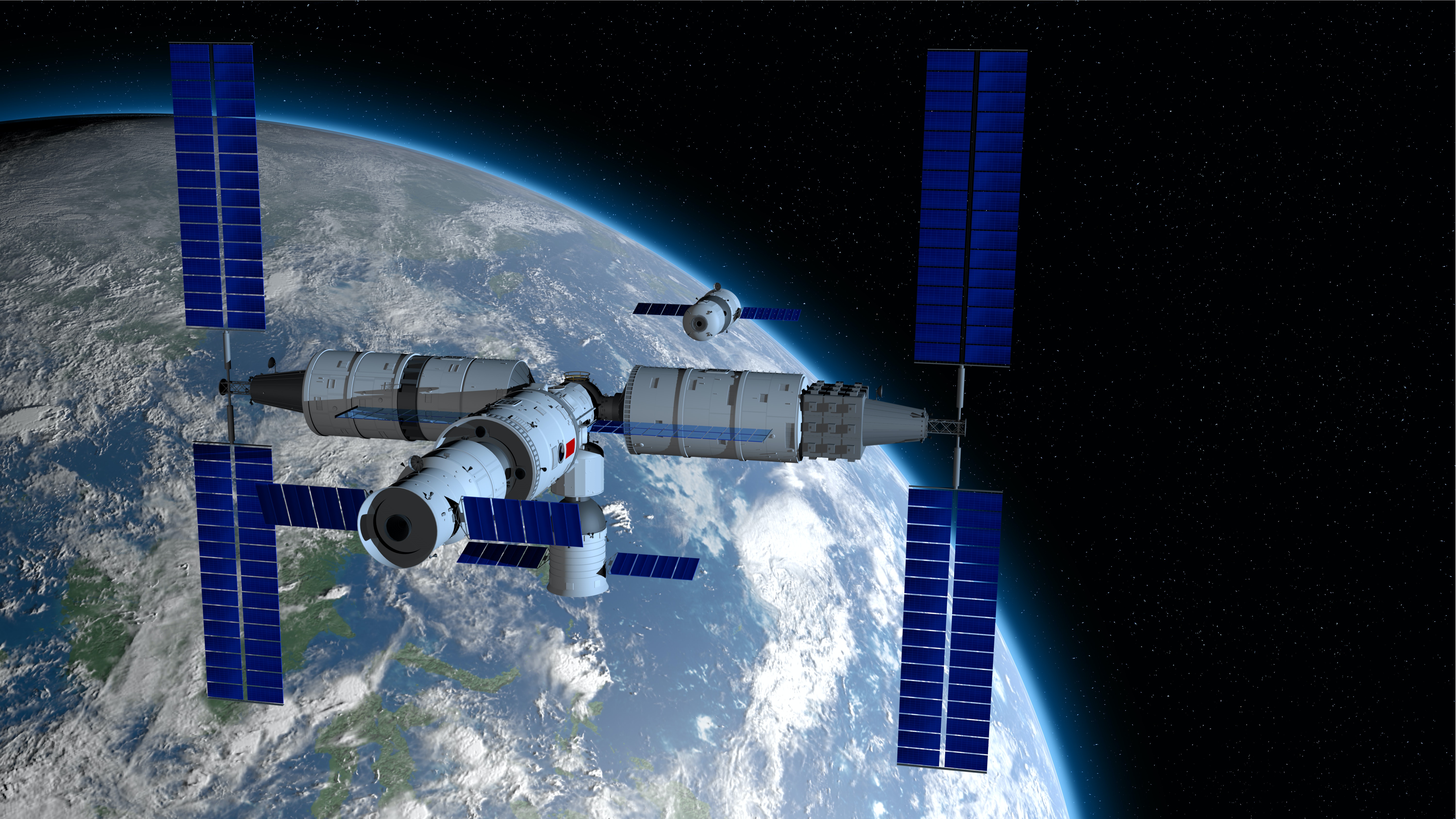 Artist impression of the core module of Tiangong.