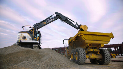 John Deere’s new electric excavator, powered by a Kreisel battery.