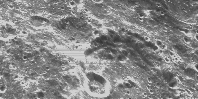 On the sixth day of the Artemis I mission, Orion’s optical navigation camera captured black-and-white images of craters on the Moon below.