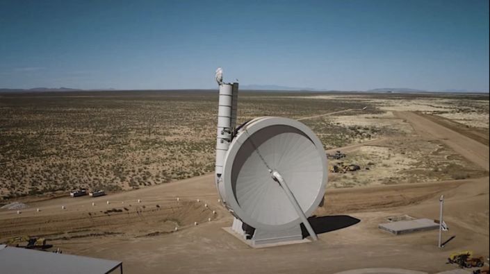 The SpinLaunch A-33 Suborbital Mass Accelerator in New Mexico.