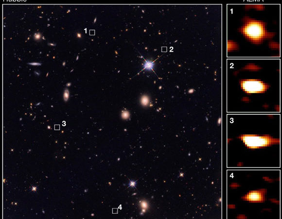 Astronomers Spot Massive Star-Forming Galaxies in Early Universe | Astronomy – Sci-News.com