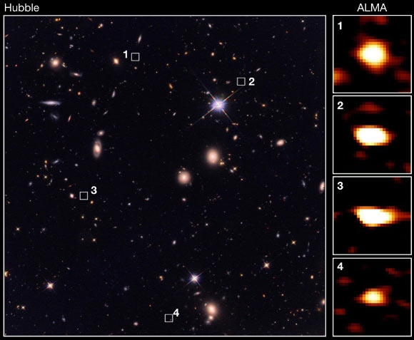 Astronomers Spot Massive Star-Forming Galaxies in Early Universe | Astronomy – Sci-News.com