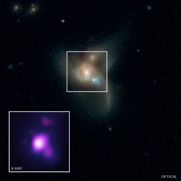 Astronomers Find Triple Supermassive Black Hole | Astronomy – Sci-News.com