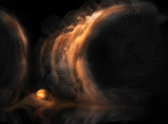 ALMA Finds Gas Waterfalls in Planet-Forming Disk around HD 163296 | Astronomy – Sci-News.com