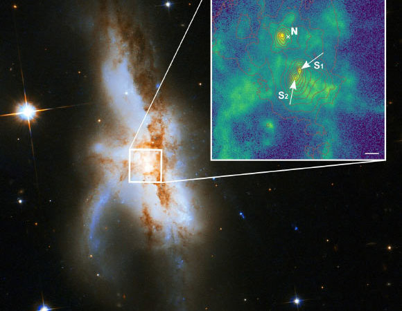 Astronomers Find Three Supermassive Black Holes in NGC 6240 | Astronomy – Sci-News.com