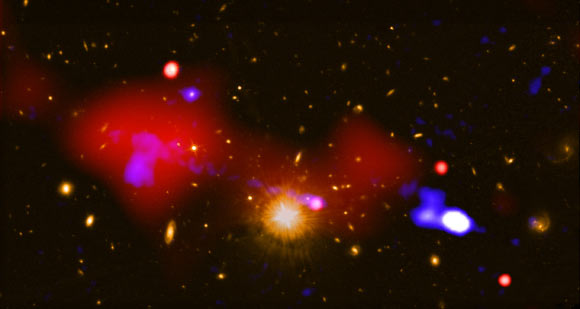 Supermassive Black Hole Triggers Star Formation in Multiple Galaxies | Astronomy – Sci-News.com