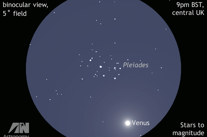 Planet Venus photobombs the Pleiades (Seven Sisters) 1–5 April – Astronomy Now Online