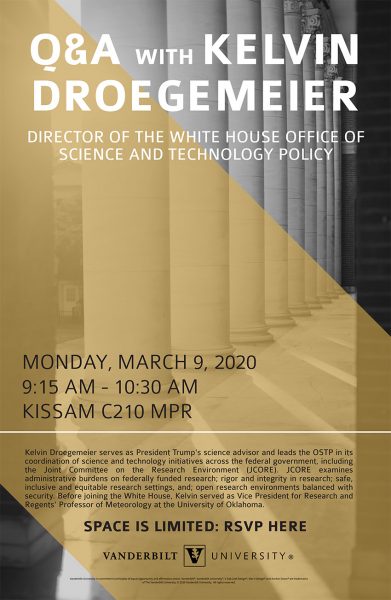 Q&A with director of White House Office of Science and Technology Policy March 9 – Vanderbilt University News