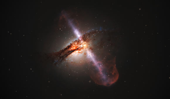 Astronomers Observe Relativistic Jet from Two Merging Spiral Galaxies | Astronomy – Sci-News.com